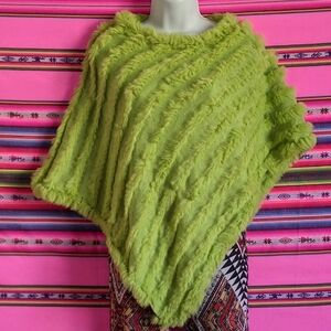 Groovy Rabbit Fur Poncho